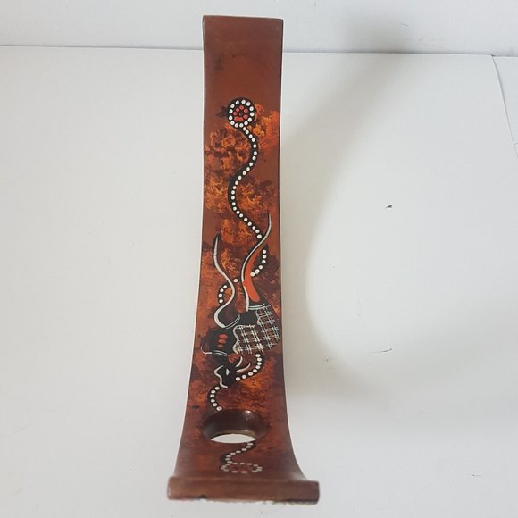 Australia Wood Bottle Holder Souvenir Folk Art Hand Painted - Picture 5 of 13